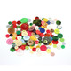 Mixed Bright Colour Buttons in Mixed Sizes - 100g Bag